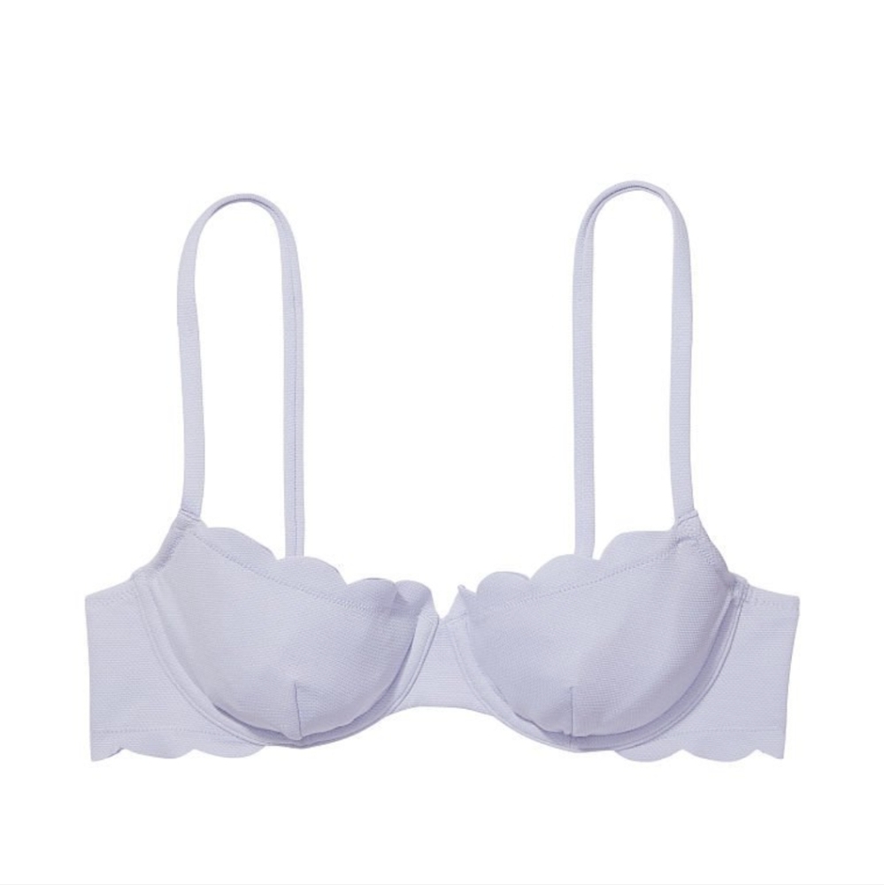 Icy Lavender Scallop Wicked Bikini Top